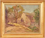 Symons Landscape with Barn by George Gardner Symons, oil on board, sold Oct 2022