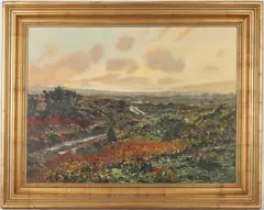 Landscape by Large Illya Kagan, oil on canvas, sold Oct 2022
