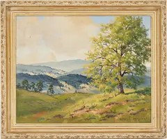PA Landscape, Near Bedford by Ernest T. Fredericks, oil on canvas, sold Jul 2022