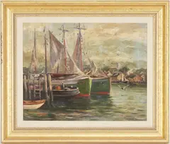 Provincetown by Laszlo De Nagy, oil on canvas, sold Jul 2022