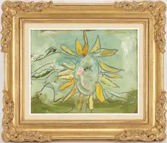 Sunflower by Sterling Strauser, oil on board, sold Jul 2022