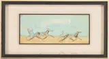 Trotter Race by Sterling Strauser, oil on board, sold Jul 2022