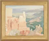 Western Canyon Landscape by Ruthven Holmes Byrum, oil on canvas, sold Jul 2022