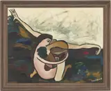 He Died For Mankind by An early exhibited Anders Knutsson, oil on canvas, sold Jul 2022