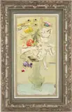 Floral Still Life by Sterling Strauser, oil on board, sold Jul 2022