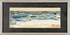 Seascape by Sterling Strauser, oil on board, sold Jul 2022