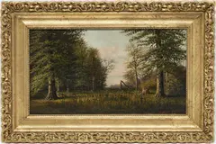 Landscape , Grassy Meadow by William McKendree Snyder, oil on canvas, sold Jul 2022