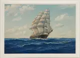 Maritime , Romance of the Sea by Alexander Breede, oil on canvas, sold Jul 2022