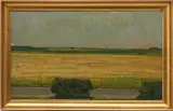 Landscape, Flat Field by Tage Kluwer, oil on canvas, sold Jan 2022