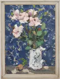 Peter Rostrup Boyeson , Abstract Still Life by Peter Rostrup Boyesen, oil on canvas, sold Jan 2022