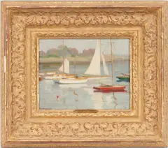 Sunlit Sail by Marguerite Stuber Pearson, oil on board, sold Jan 2022