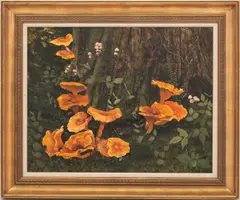 Dark Forest by John Chumley, watercolor, offered Jan 2022