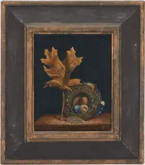 October Leaf by Werner Wildner, oil on panel, sold Jan 2022