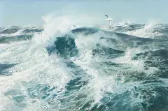 Marine , Force Nine by Keith Shackleton, oil on board, sold Jan 2022