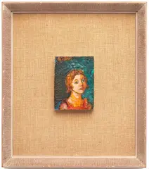 Portrait of a Young Woman by David Burliuk, oil on masonite, sold Jul 2021