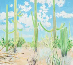 White Clouds by Douglas Denniston, oil on canvas, sold Jul 2021
