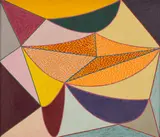 Abstract , Composition No. 34 by Douglas Denniston, oil on canvas, sold Jul 2021