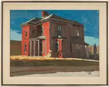 Street Scene by Joe Parrott, oil on board, sold Jul 2021