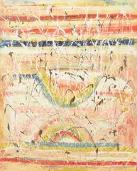 Abstract by Beauford Delaney, 1972, oil on canvas, sold Jul 2021