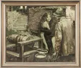The Wishing Well by McCullough Partee, oil on canvas, sold Jul 2021