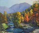 Golden October in the Smokies by Louis E. Jones, oil on board, sold Jul 2016