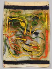Fabric, Abstract of Face by Beauford Delaney, oil, sold Jan 2015