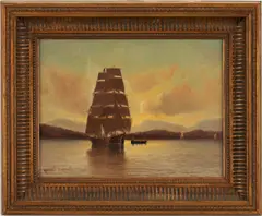 Maritime by Marshall Johnson, Jr., oil on canvas, sold Jan 2021