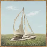 Boat with Tattered Sails by Evelyn Taylor, oil on canvas, sold Jan 2021
