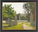 Talahi Fountain, Knoxville by Joe Parrott, 2009, oil on canvas, sold Jan 2021