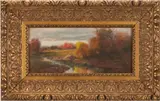 Cardstock Landscape by Lloyd Branson, oil, sold Jan 2021