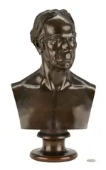 Bust of Henry Clay by Important Henry Kirke Brown, 1852, bronze, sold Jan 2021