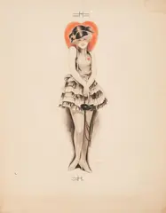 Coquette by Charles Gates Sheldon, pastel, sold Jul 2020