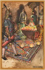 The Boy King by John Byam Liston Shaw, mixed media, sold Jul 2020