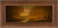 Fall Landscape by Harvey Joiner, oil on board, sold Jul 2020