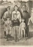 Group of Myselves by Carroll Cloar, lithograph, sold Jul 2020