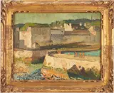 Impressionist Landscape, Seine River by Hayley Lever, oil on canvas, sold Jul 2020
