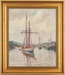 Smith Cove, Gloucester by Emile Albert Gruppe, oil on canvas, sold Jul 2020