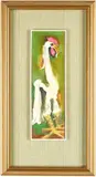 Rooster by Sterling Strauser, oil on board, sold Jan 2020
