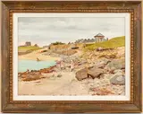 Purchas, Girls Shore by Thomas J. Purchas, oil on board, sold Jan 2020