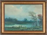 KY Landscape by Robert Burns Wilson, watercolor on paper, sold Jan 2020