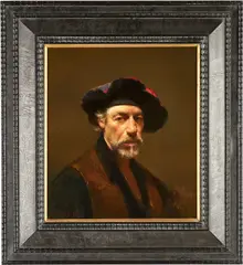 Self Portrait by David Leffel, oil on canvas, sold Jan 2020