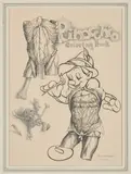 Pinocchio Coloring Book by Werner Wildner, pencil, sold Jan 2020