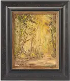 Along the Kentucky River (Kings Camp) by John T. Baucsher, oil on board, sold Jan 2020
