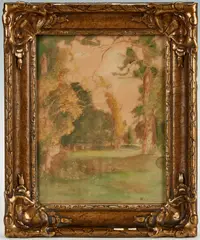 Landscape by George Inness, watercolor, sold Jan 2020