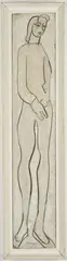 Figure by Sterling Boyd Strauser, 1961, oil on board, sold Jan 2020