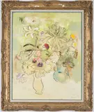 Floral Still Life by Sterling Boyd Strauser, oil on board, sold Jan 2020