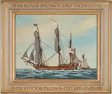 Nautical , H.M.S. Falcon by William Nowland Van Powell, oil on canvas, sold Jan 2020