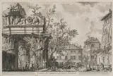 Veduta del Tempio di Giove Tonante by Giovanni Battista Piranesi, etching, sold Oct 2019