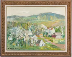 Impressionistic Landscape by Henryk Krych, oil on canvas, sold Oct 2019