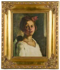 Portrait by József Koszta, oil on canvas, sold Oct 2018